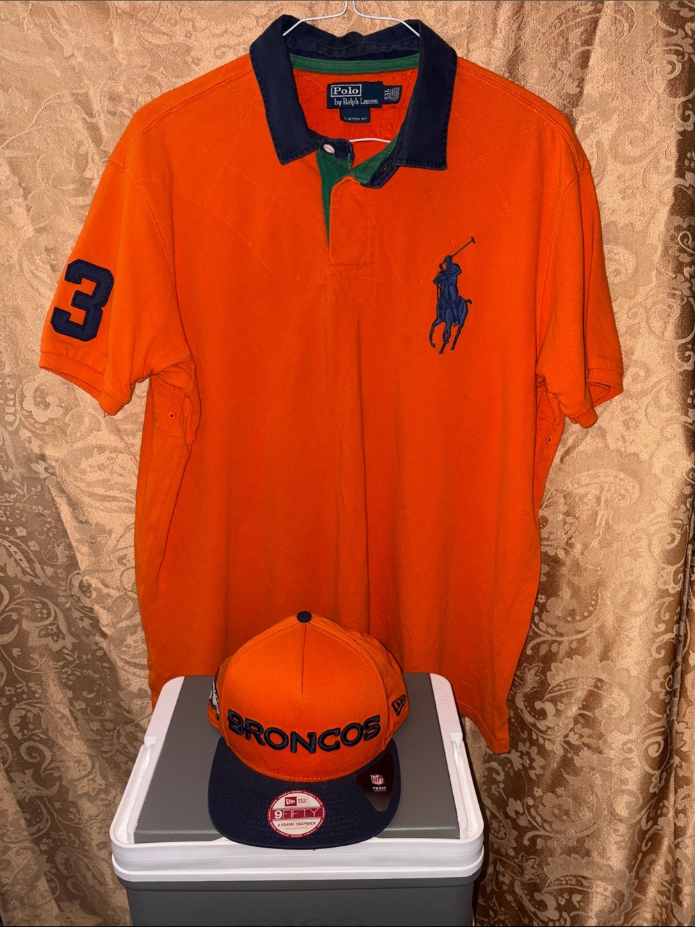 Polo by Ralph Lauren Orange Polo with Navy Trim
Denver Broncos snap back